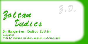 zoltan dudics business card